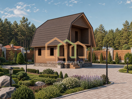 Каркасный дом без внутренней отделки 6х6